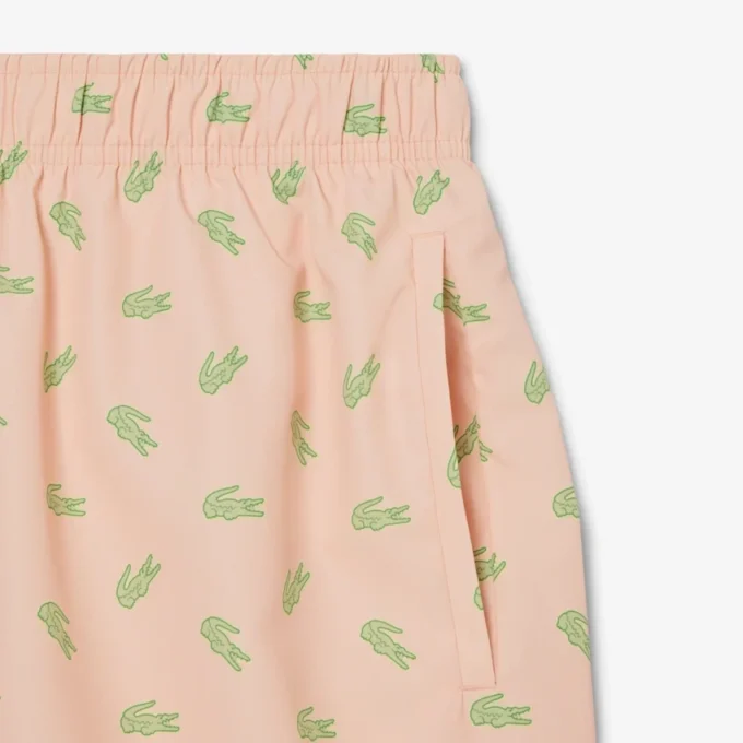 Midtlange trunks med krokodilleprint
