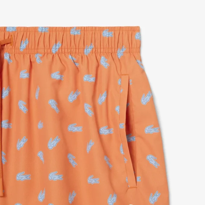 Midtlange trunks med krokodilleprint