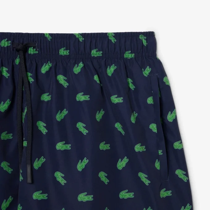 Midtlange trunks med krokodilleprint