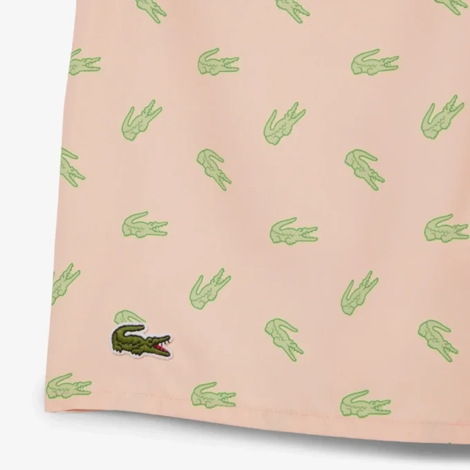 Midtlange trunks med krokodilleprint