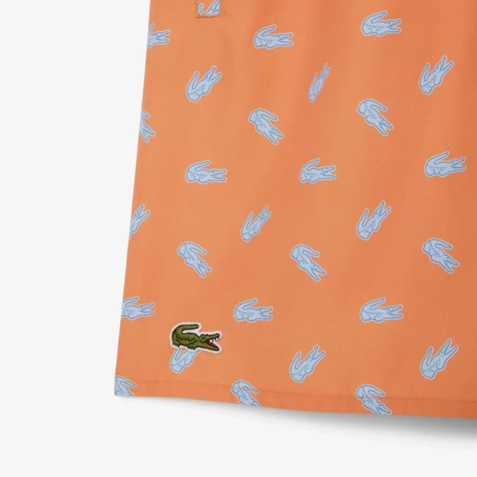 Midtlange trunks med krokodilleprint