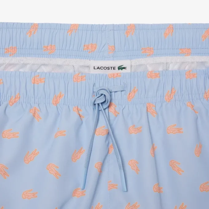 Midtlange trunks med krokodilleprint