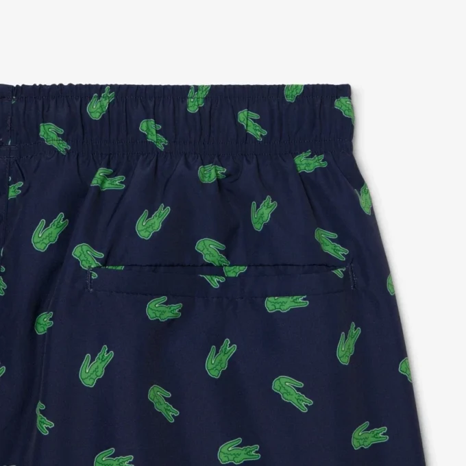 Midtlange trunks med krokodilleprint