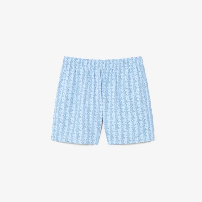 Midtlange trunks med monogramtrykk