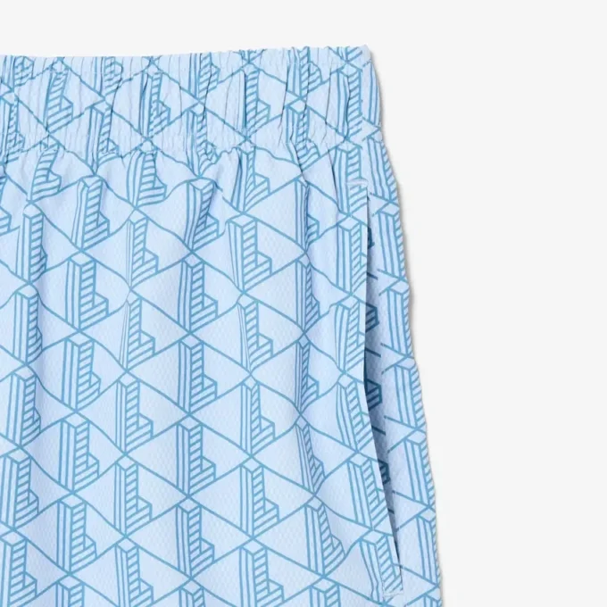 Midtlange trunks med monogramtrykk