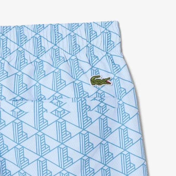 Midtlange trunks med monogramtrykk