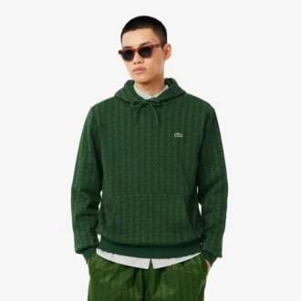 Monogram-fleece-hettegenser for menn