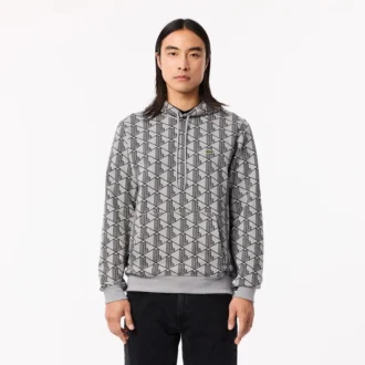 Monogram-fleece-hettegenser for menn