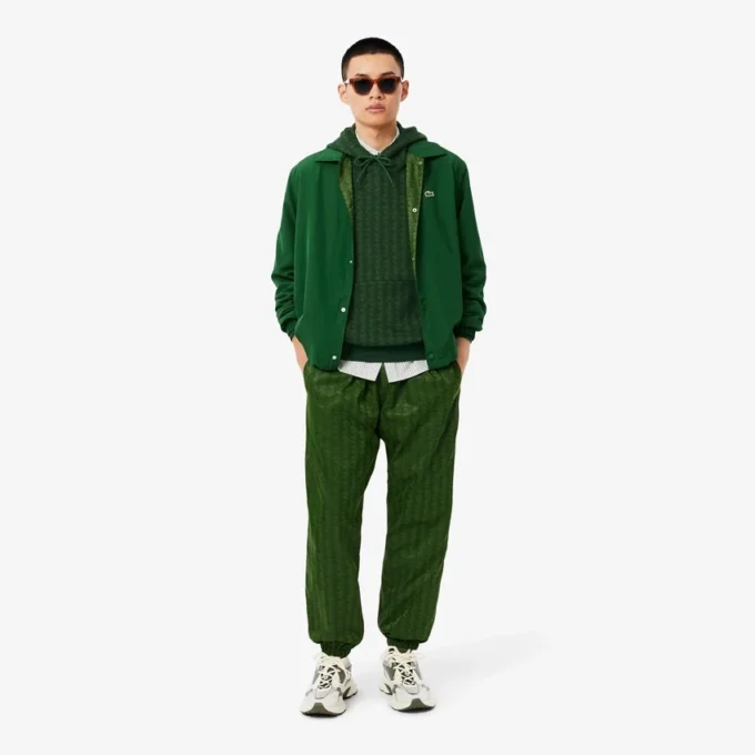 Monogram-fleece-hettegenser for menn