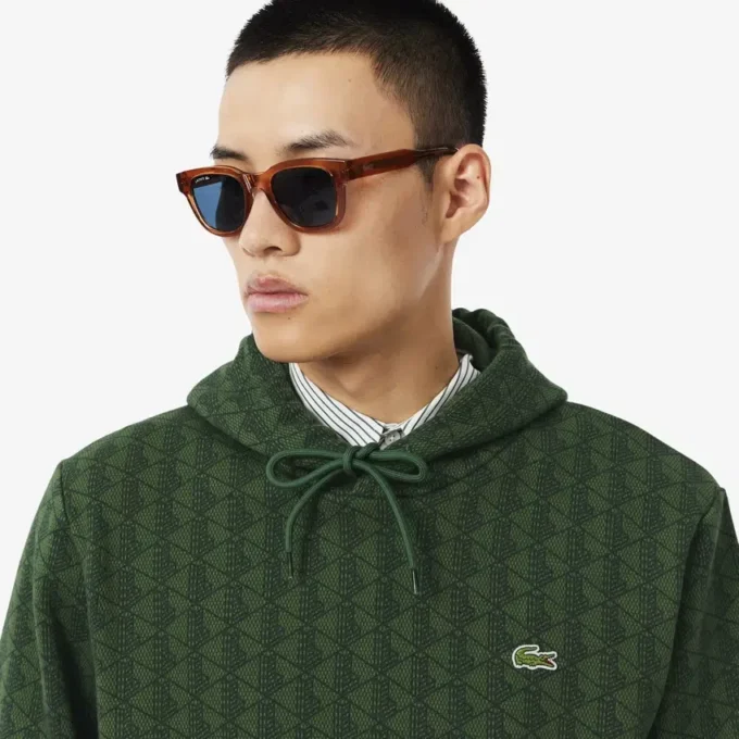 Monogram-fleece-hettegenser for menn