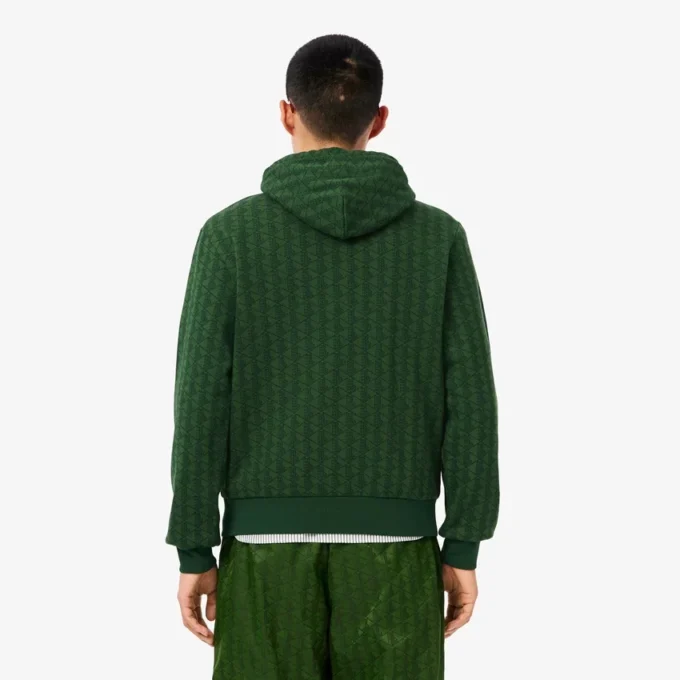 Monogram-fleece-hettegenser for menn