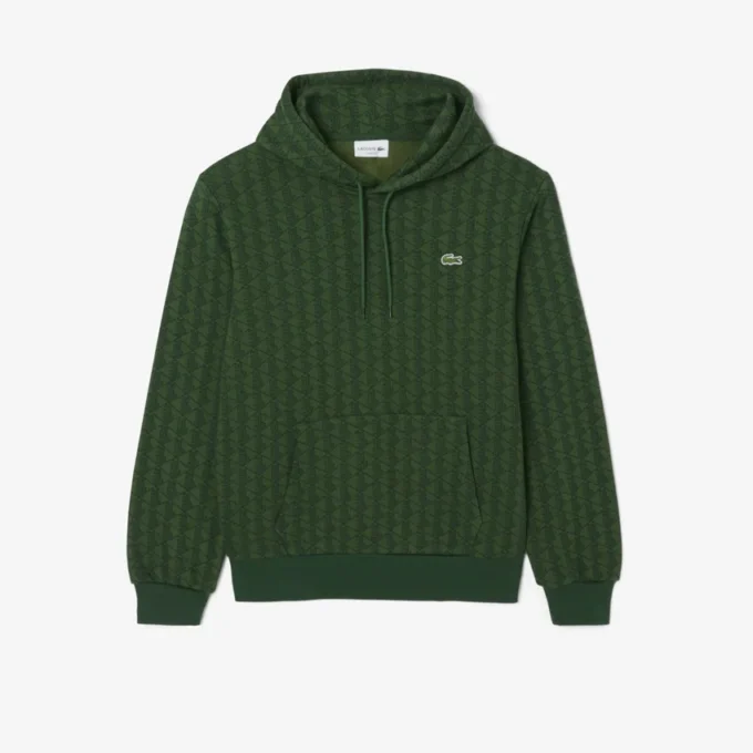 Monogram-fleece-hettegenser for menn