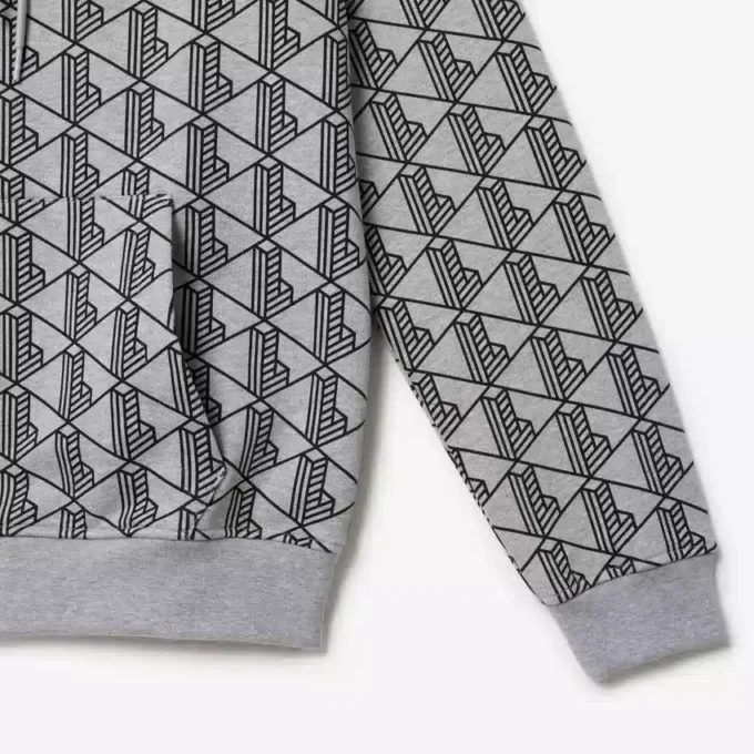 Monogram-fleece-hettegenser for menn