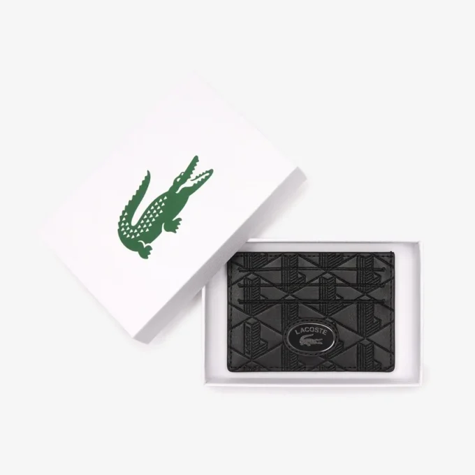 Monogram-kortholder i skinn