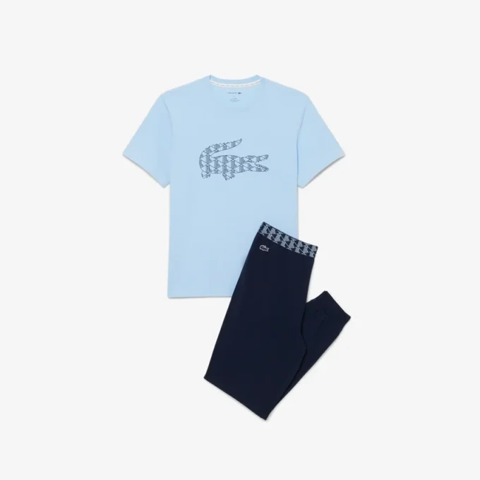 Monogram-pyjamasett i jersey for menn