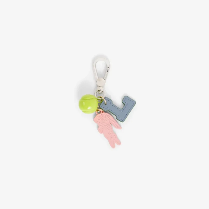 Nøkkelring med tennisball-krokodille-charms