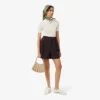 Oversized bermuda-shorts i plissert ullblanding
