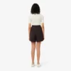 Oversized bermuda-shorts i plissert ullblanding