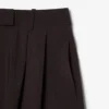 Oversized bermuda-shorts i plissert ullblanding