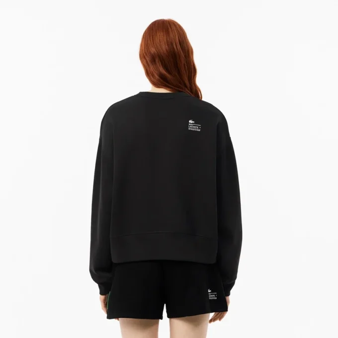Oversized bomulls-Sweatshirt for kvinner