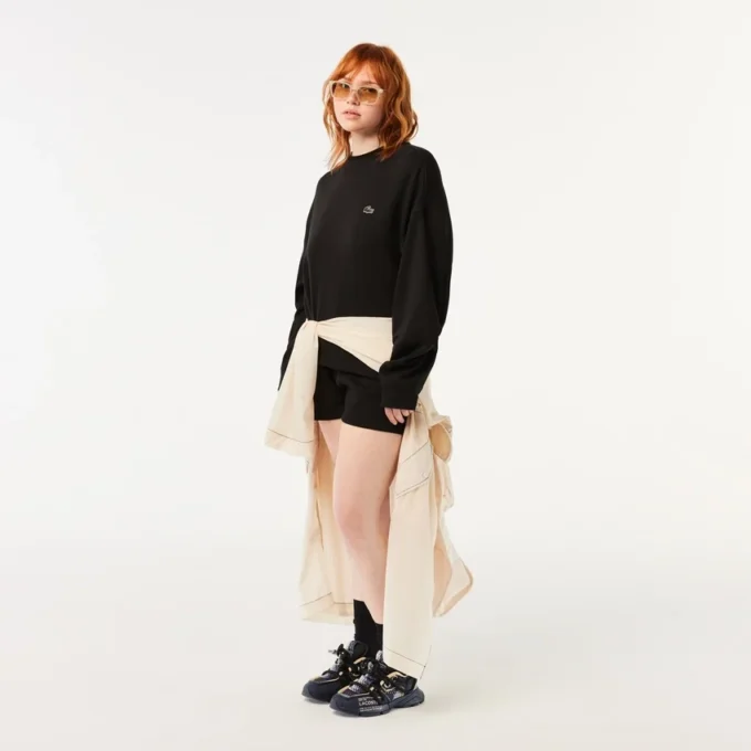 Oversized bomulls-Sweatshirt for kvinner