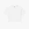 Oversized bomulls-T-skjorte med trykk for jenter