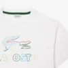 Oversized bomulls-T-skjorte med trykk for jenter