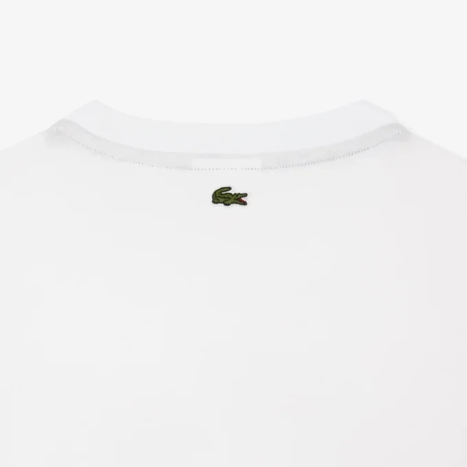 Oversized bomulls-T-skjorte med trykk for jenter