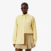Oversized bomullsskjorte med knapper for kvinner
