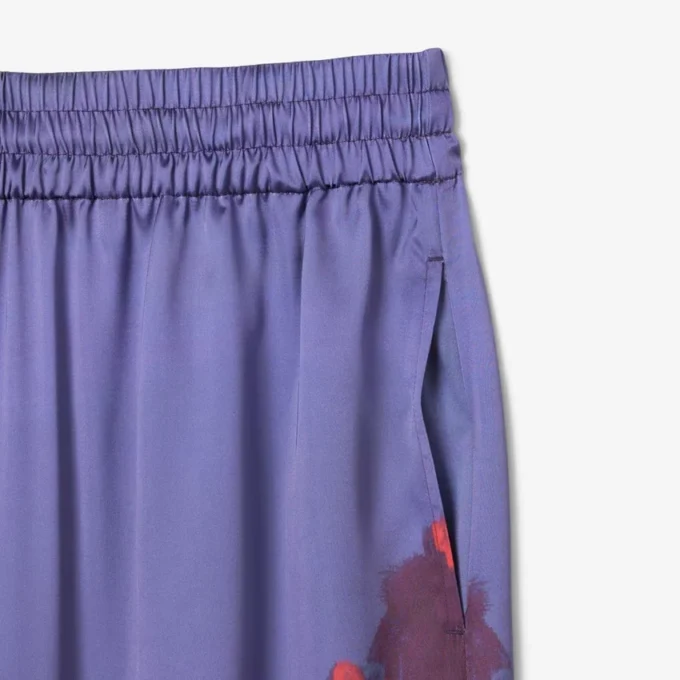 Oversized bukser med landskapsmønster for kvinner
