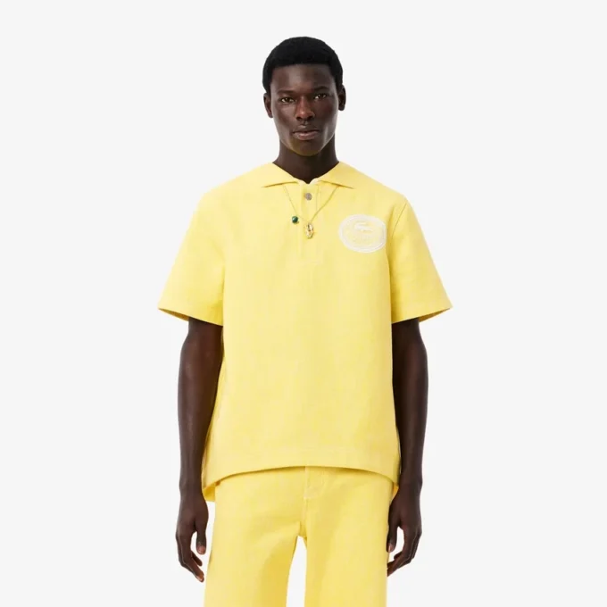 Oversized denim-pologensere for menn