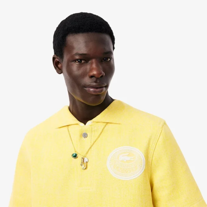 Oversized denim-pologensere for menn