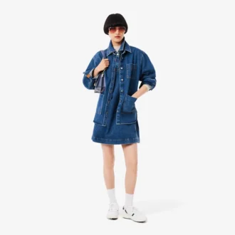 Oversized denimskjorte for kvinner