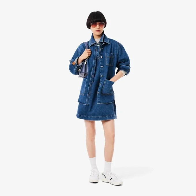 Oversized denimskjorte for kvinner
