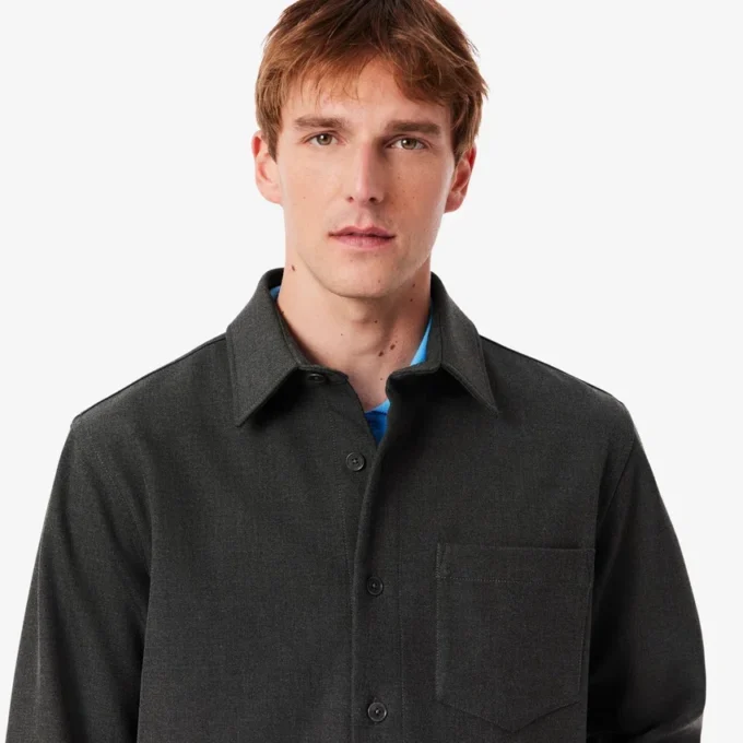 Oversized dobbeltsidig overskjorte for menn