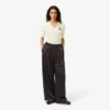 Oversized elastiske satengbukser