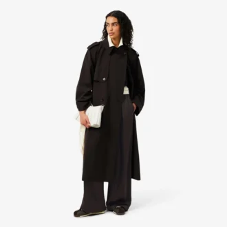 Oversized elastiske satengbukser