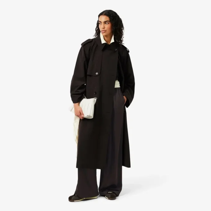 Oversized elastiske satengbukser