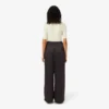 Oversized elastiske satengbukser