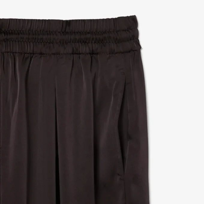 Oversized elastiske satengbukser