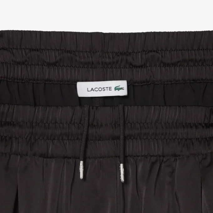 Oversized elastiske satengbukser