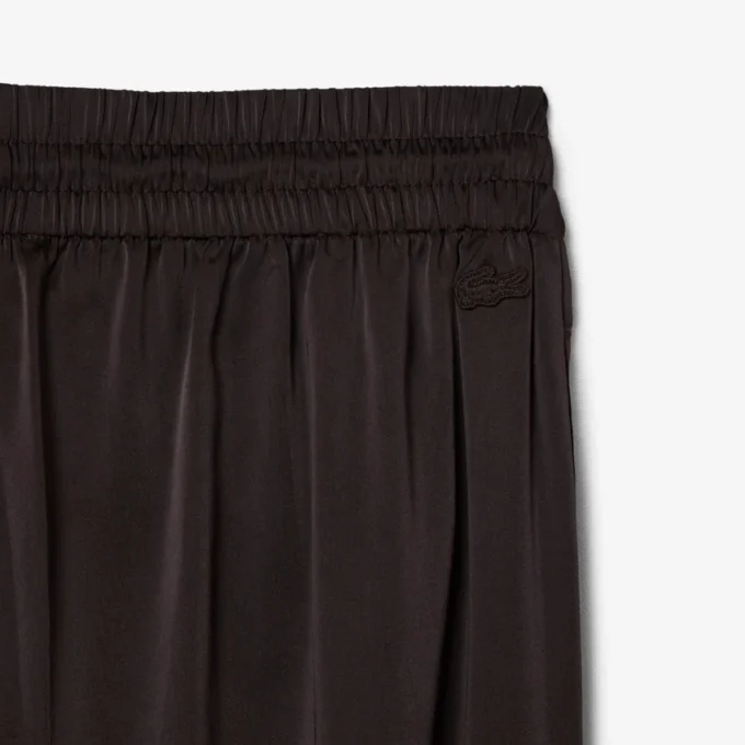 Oversized elastiske satengbukser