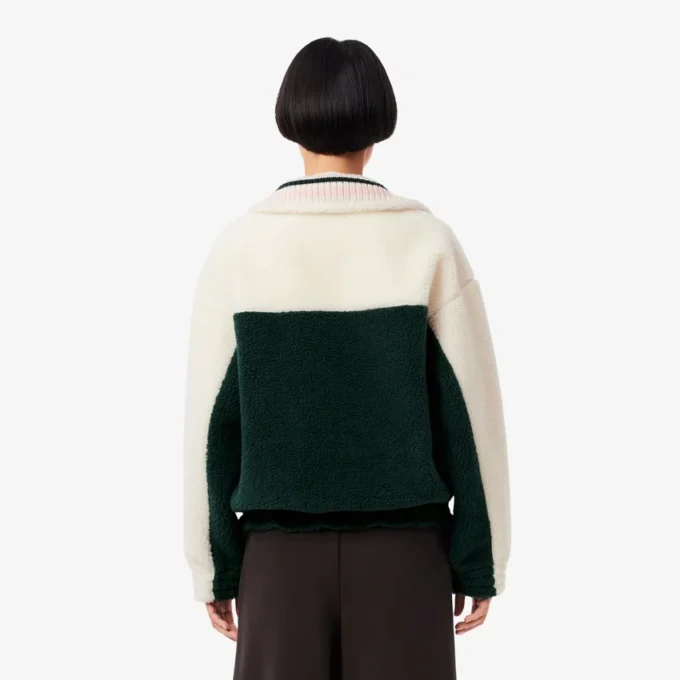 Oversized fleece-Sweatshirt med høy hals for kvinner