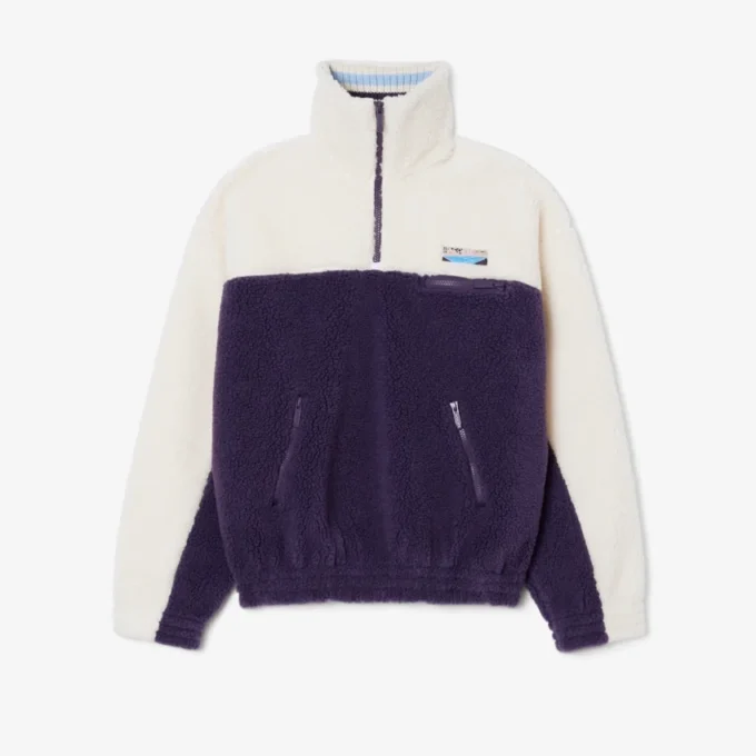 Oversized fleece-Sweatshirt med høy hals for kvinner