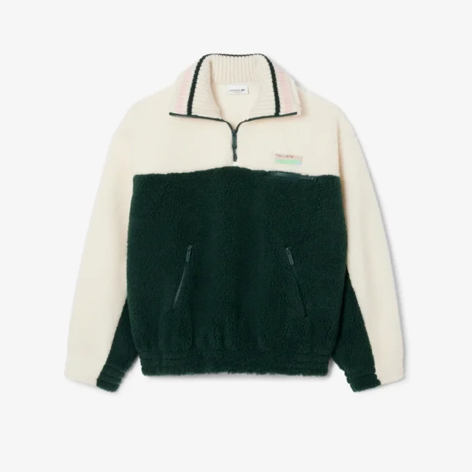 Oversized fleece-Sweatshirt med høy hals for kvinner