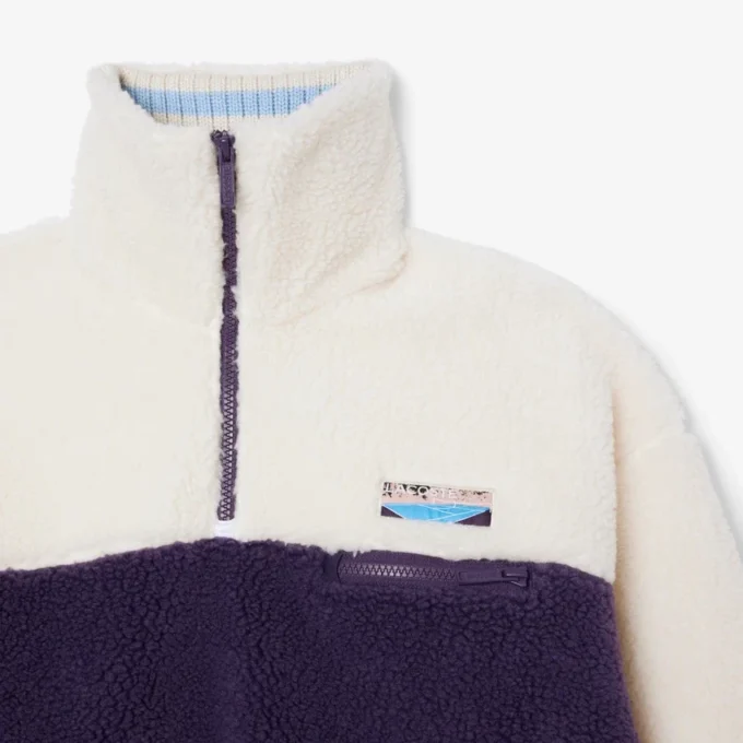 Oversized fleece-Sweatshirt med høy hals for kvinner