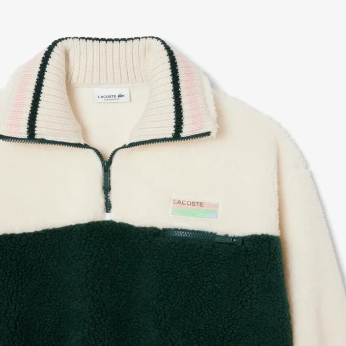 Oversized fleece-Sweatshirt med høy hals for kvinner