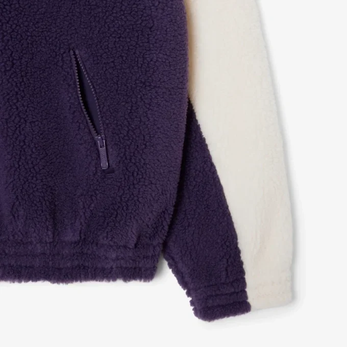 Oversized fleece-Sweatshirt med høy hals for kvinner