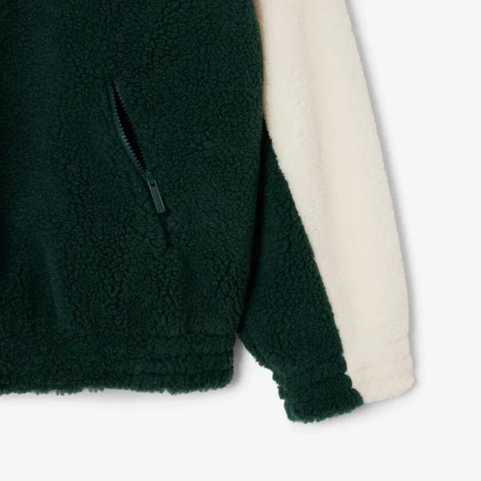 Oversized fleece-Sweatshirt med høy hals for kvinner