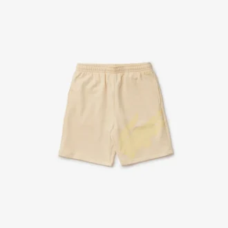 Oversized fleeceshorts i økologisk bomull med krokodilleprint for menn